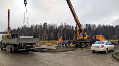 Начались работы по забивке свай